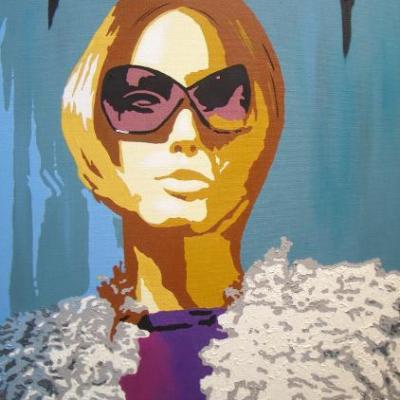 Miss Dalloway fond bleu